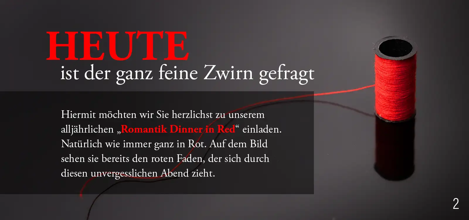 Text-Idee der rote Faden 2